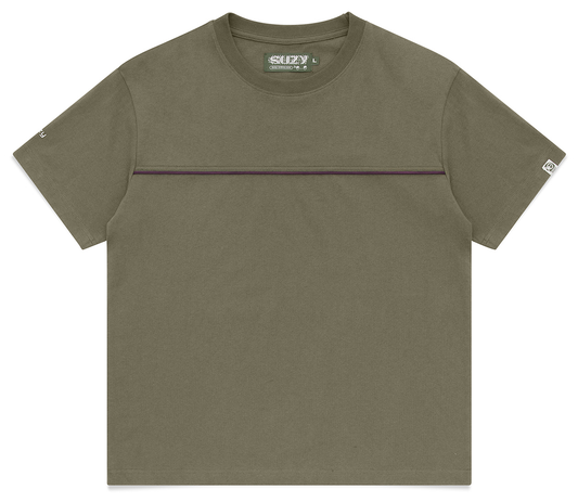 piping t-shirt — olive